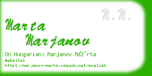 marta marjanov business card